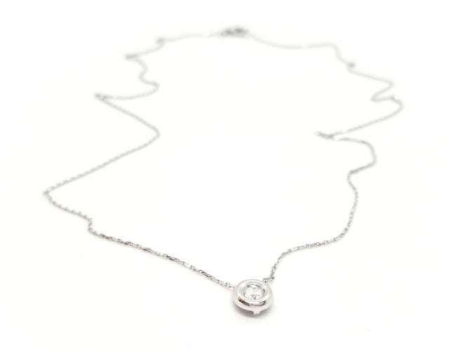 Collier Collier Or blanc Diamant 58 Facettes 579086RV