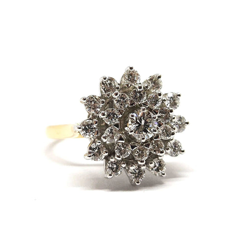 Bague Bague marguerite deux ors & diamants 58 Facettes