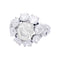 Bague 49 Bague marguerite diamants, platine. 58 Facettes 32928