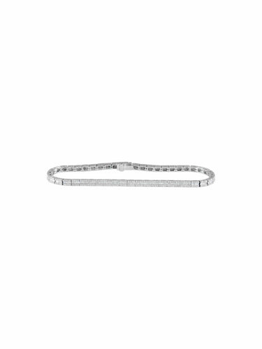 Bracelet Or Blanc / Diamants BRACELET RIVIÈRE OR & DIAMANTS 58 Facettes BO/220029-NSS