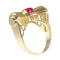 Bague 56 Bague vintage or, rubis 58 Facettes 22349-0250