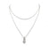 Collier longueur chaine : 69cm ; hauteur pendentif : 2cm / Blanc/Gris / Or 750 Sautoir "Force 10" FRED 58 Facettes 200079R