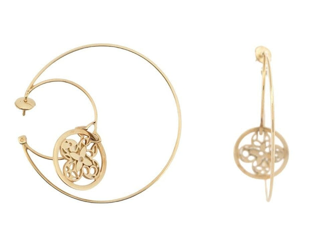 Boucles d'oreilles boucles d'oreilles LOUIS VUITTON or creoles resille monogram 58 Facettes 249783