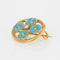 Broche Broche perle et fleurs émaillées turquoise 58 Facettes 19-196A