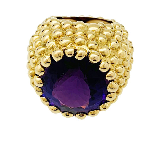 Bague 53 Bague Garnazelle or jaune, améthyste. 58 Facettes 30927