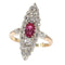 Bague 53 Bague, Diamant, rubis 58 Facettes 22298-0136