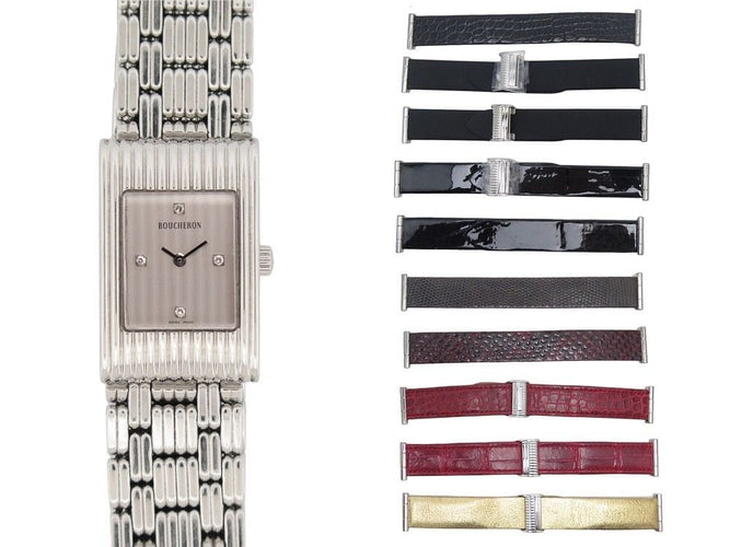 Montre montre BOUCHERON reflet acier diamants 32 mm quartz  + 11 bracelets 58 Facettes 254582