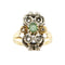 Bague 54 Bague vintage 2 Ors Emeraude Diamants 58 Facettes 33948