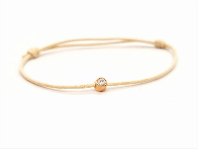 Bracelet Bracelet Cordon Or rose Diamant 58 Facettes 578881RV