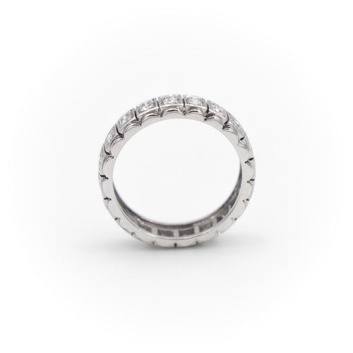 Bague 52 Bague Alliance Or blanc Diamant 58 Facettes 1855774CN