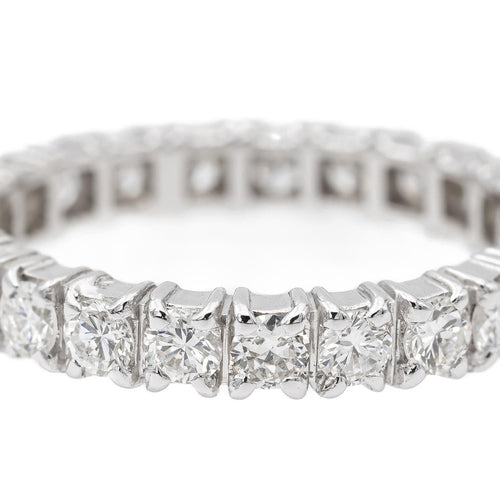 Bague 55.5 Bague Alliance américaine Or blanc Diamant 58 Facettes 2602110CN