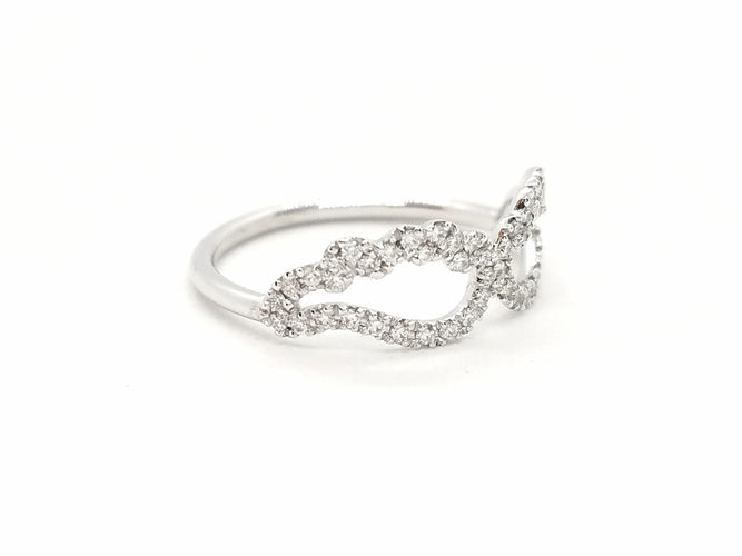 Bague 52 Bague Aile d'ange Or blanc Diamant 58 Facettes 579301RV