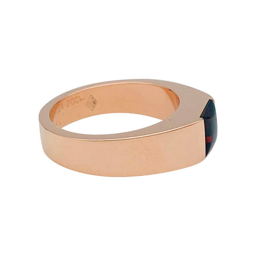 Bague 51 Bague Cartier, "Tank", or rose, grenat. 58 Facettes 31056