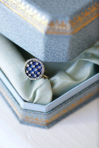 Bague Bague damier, émail, et diamants 58 Facettes