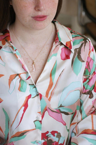 Pendentif Pendentif pied cristal de roche sur or 58 Facettes