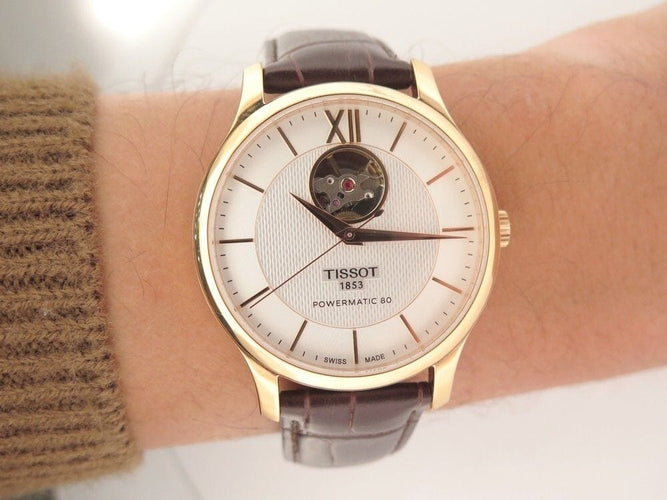 Montre montre TISSOT tradition powermatic acier 40 mm automatique 58 Facettes 256027