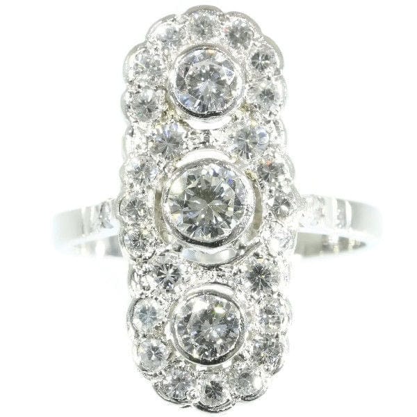 Bague 56 Bague platine et diamants 58 Facettes 16300-0191