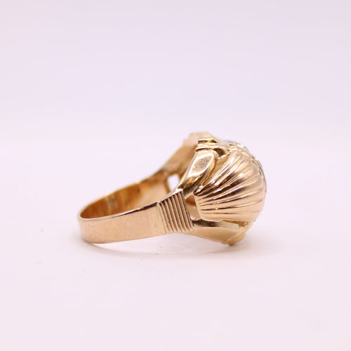 Bague Bague Tank or jaune et pierres blanches 58 Facettes