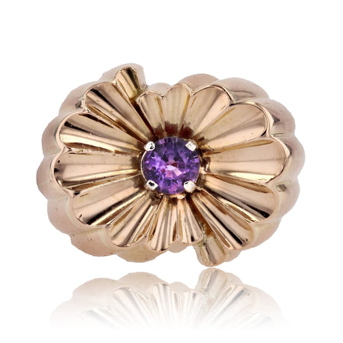 Bague 50 Bague tank godronnée saphir violet 58 Facettes 23-373