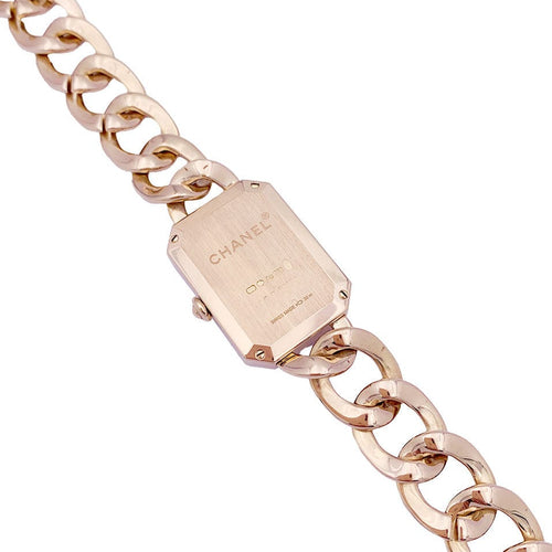 Montre Montre Chanel, "Première Chaîne Gourmette", or rose, diamants. 58 Facettes 33507