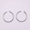 Boucles d'oreilles Créoles or blanc 18 carats 58 Facettes