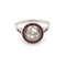 Bague 57 Bague Art Déco Platine Diamant Rubis 58 Facettes 24714