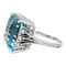 Bague 51 Bague Aigue Marine, or blanc et diamants. 58 Facettes 31463