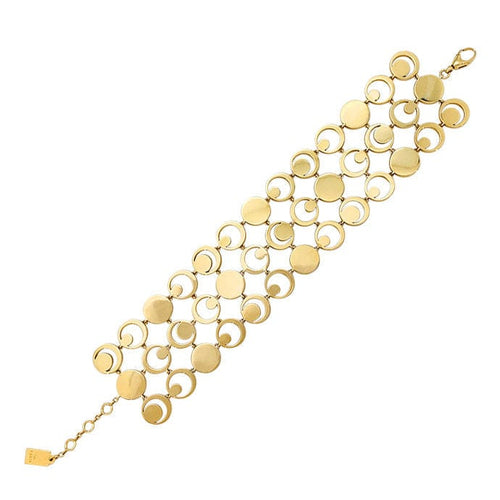 Bracelet Bracelet Fred "Moon Light" en or jaune, diamants. 58 Facettes 31688