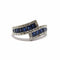 Bague 54 Bague lien en Or blanc, saphirs & diamants 58 Facettes