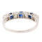 Bague 53 Bague demi alliance Or blanc Saphir 58 Facettes 2432014CN