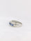 Bague 54.5 Bague jonc Or blanc Diamants Saphirs 58 Facettes J165