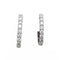 Boucles d'oreilles Paire de petites créoles en or blanc, diamants. 58 Facettes 32668