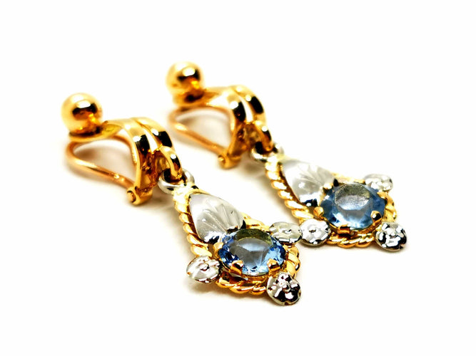 Boucles d'oreilles Boucles d'oreilles Clip Or jaune Topaze 58 Facettes 1468380CN