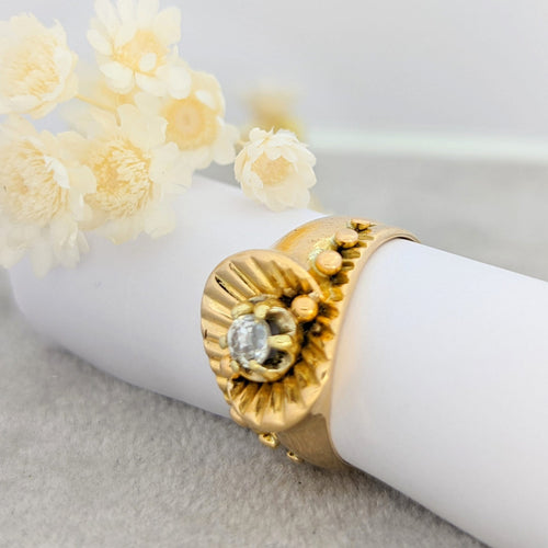 Bague Bague en or jaune et diamant 58 Facettes 16709