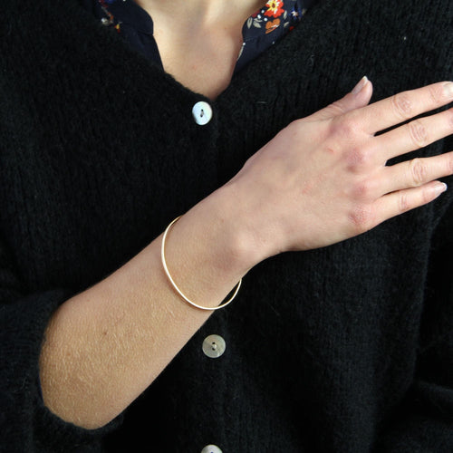 Bracelet Bracelet fin jonc or jaune 58 Facettes CVBR23