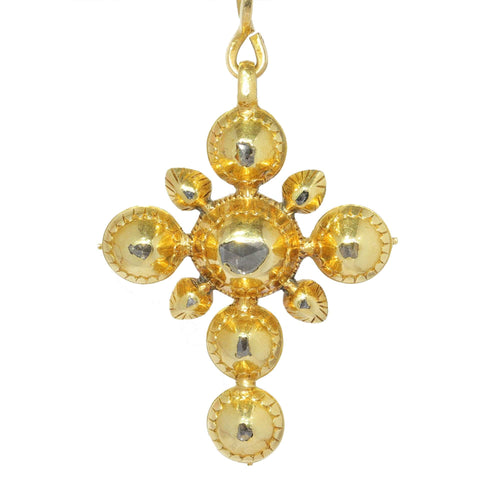 Pendentif Pendentif croix antique or et diamants 18ème siècle 58 Facettes 23271-0584