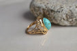 Bague Bague ajourée cabochon de Turquoise 58 Facettes Ref1566