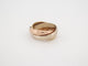 Bague 54 vintage bague style trinity 3 ors t 54 or jaune blanc rose 18k 8.2gr 58 Facettes 254313