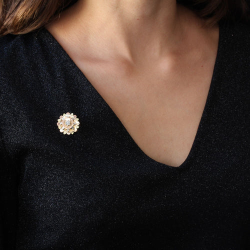 Broche Broche de col ancienne 3 ors 58 Facettes 19-460