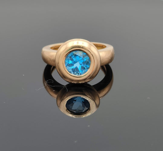 Bague 52 Bague vintage Topaze bleu suisse 58 Facettes