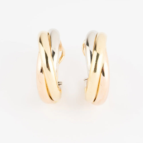 Boucles d'oreilles CARTIER - Boucles d'oreilles 3 ors 58 Facettes 1