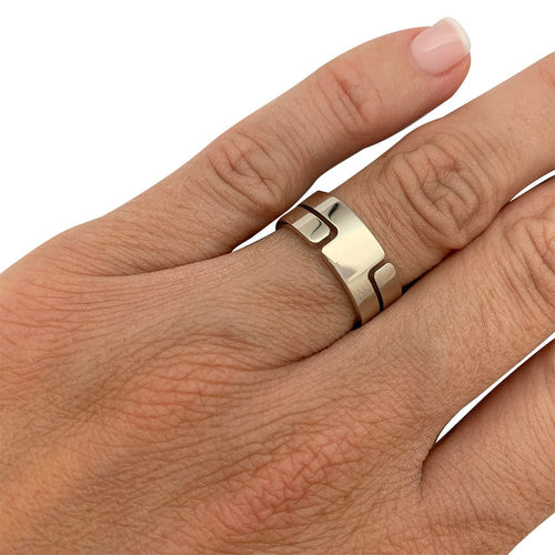 Bague 50 Bague Dinh Van, "Seventies", or blanc. 58 Facettes 31893