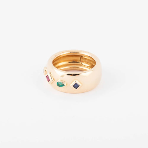 Bague Cartier - Bague "Byzantine" anneau en pierres de couleurs 58 Facettes 0