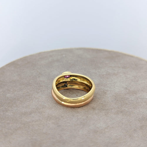 Bague Bague en or jaune diamants et tourmaline 58 Facettes 18709