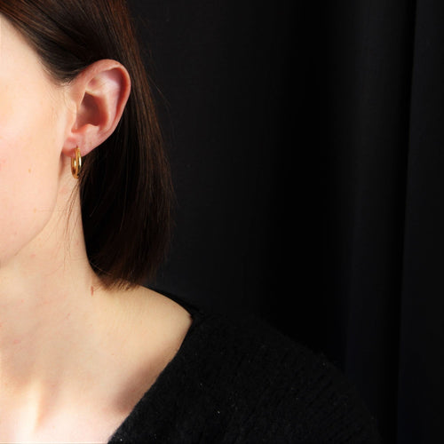 Boucles d'oreilles Boucles d'oreilles créoles or jaune 58 Facettes APEB1