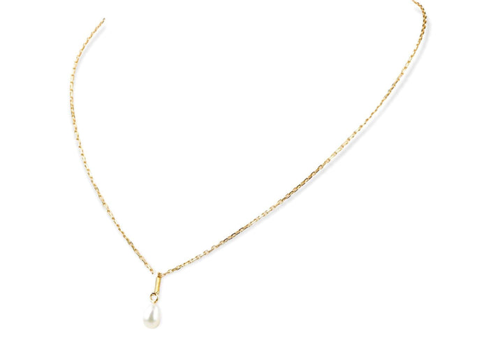 Collier Collier et pendentif perle en or jaune 58 Facettes 21PERLE-62