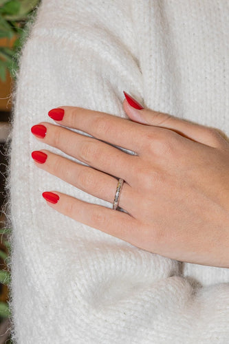 Bague 52 Bague Alliance Or blanc Diamant 58 Facettes 2729273CN