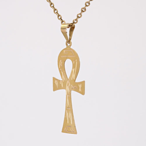 Pendentif Pendentif croix égyptienne en or jaune 58 Facettes CVP91