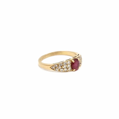 Bague 52 Bague Or jaune Rubis Diamants 58 Facettes CF2378-100