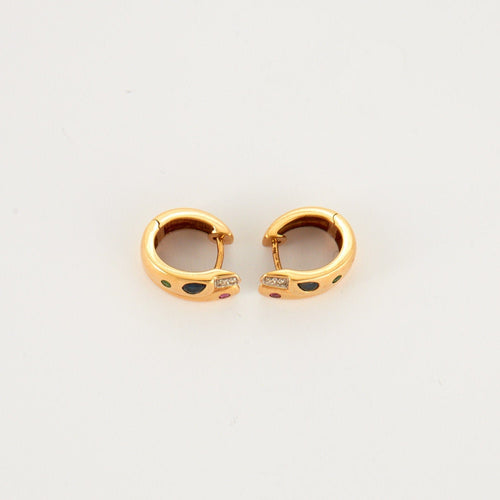 Boucles d'oreilles Boucles d'oreilles Créoles Saphirs Emeraudes Rubis Diamants 58 Facettes EL2-83